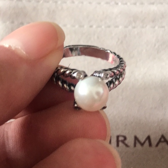 David Yurman Pearl Sterling Silver Fine Rings Ring 925 - Picture 6 of 7